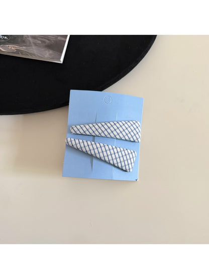 Beau - Classy Blue Plaid Hair Clip