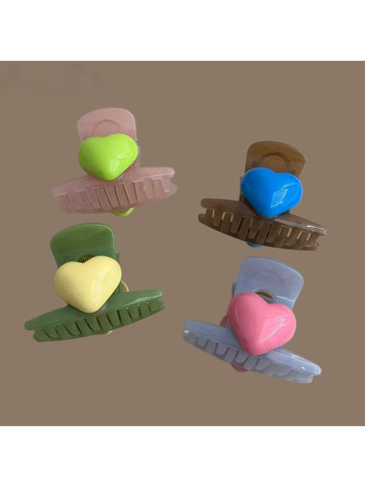 Beau - Sweet Style Heart Design Hair Claw Clip