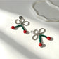 Keypus - Cherry Beaded Heart Loop Keychain Bag Charm
