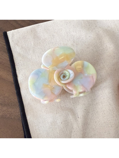 Beau - Floral Textured Acetate Board Claw Clip