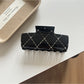 Beau - Elegant Checkered Acetate Hair Claw Clip