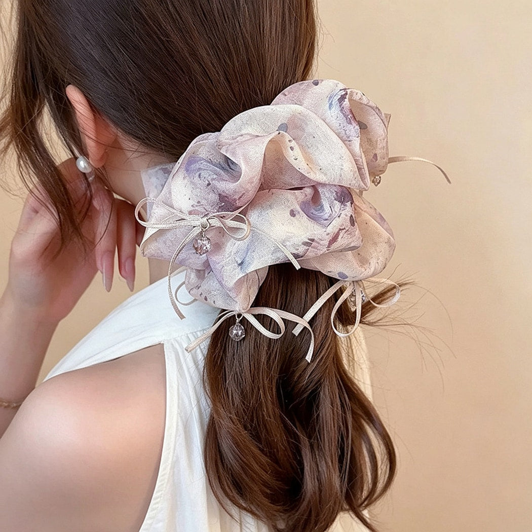 Gifty - Polyester Gradient Bow Detail Scrunchie