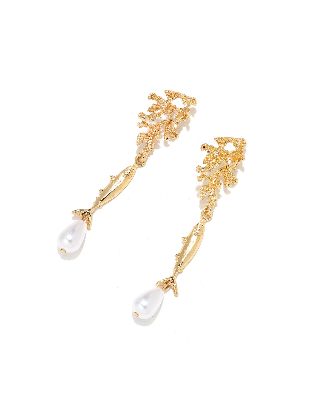 Earedge - Ocean-Inspired Fish Teardrop Drop Earrings