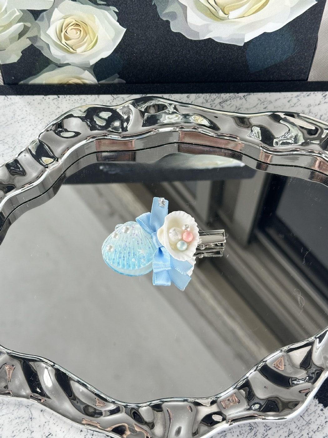 Beau - Ocean Style Bow Sea Motif Hair Clip