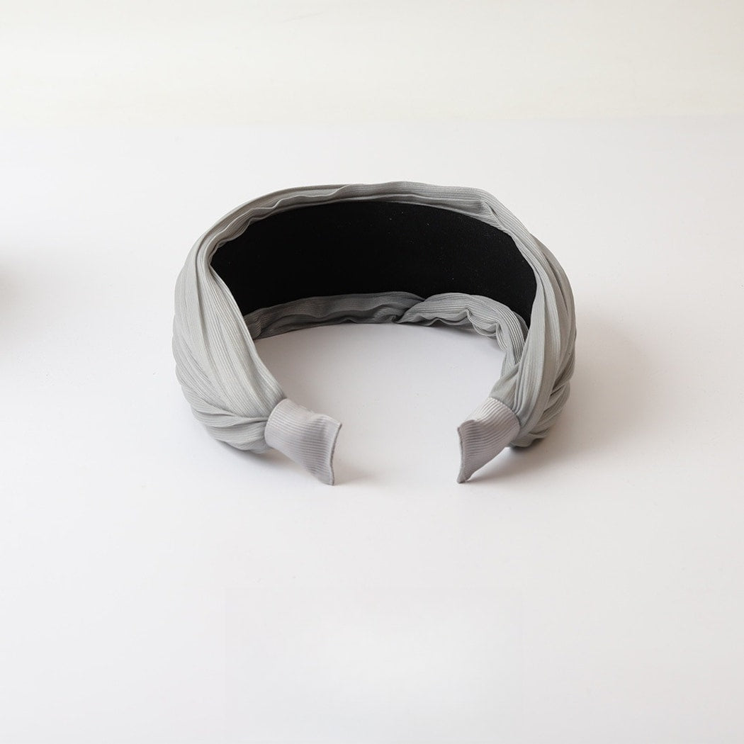 Gifty - Neutral Toned Wide Ruched Fashion Headband