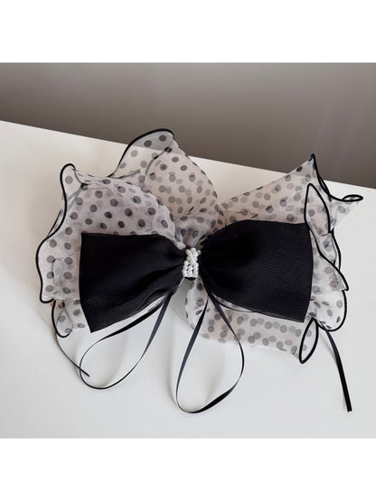 Gifty - Polka Dot Ruffle Edge Polyester Scrunchie