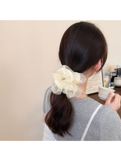 Gifty - Puffy Pleated Mesh Scrunchie