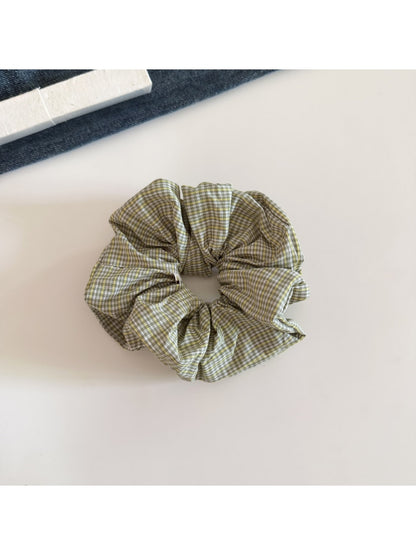 Gifty - Plaid Polyester Fabric Scrunchie