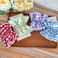 Gifty - Plaid Polyester Fabric Ruffle Edge Scrunchie