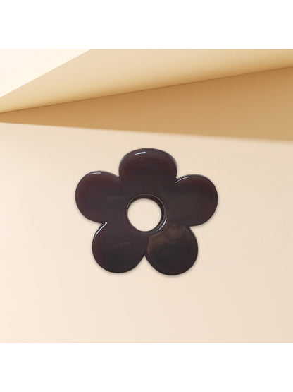 Beau - Chic Glossy Flower Shape Plastic Claw Clip