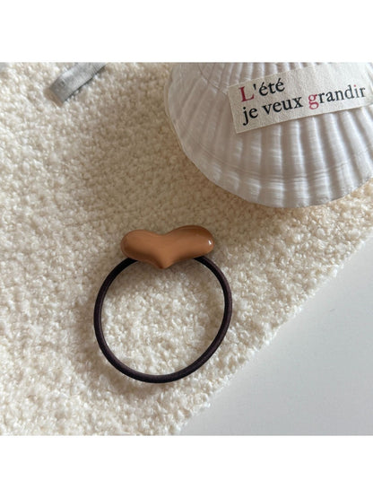 Gifty - Minimalist Solid Color Heart Hair Tie