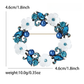 Brovia - Floral Wreath Rhinestone Alloy Brooch Pin