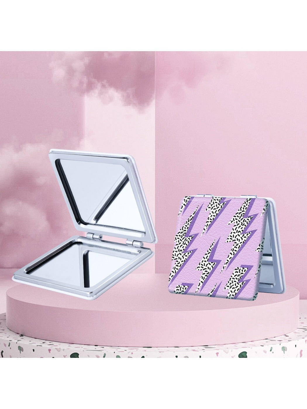 Mirroray - Cool Leopard Print Folding Makeup Mirror