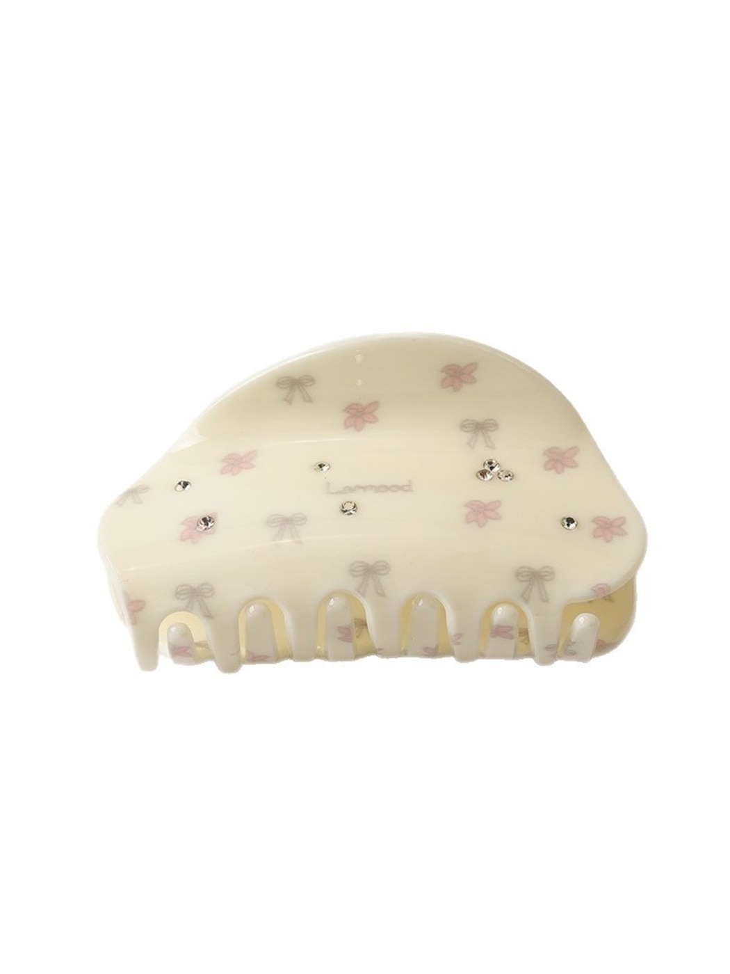 Beau - Women's Bow Print PVC Hair Claw Clip