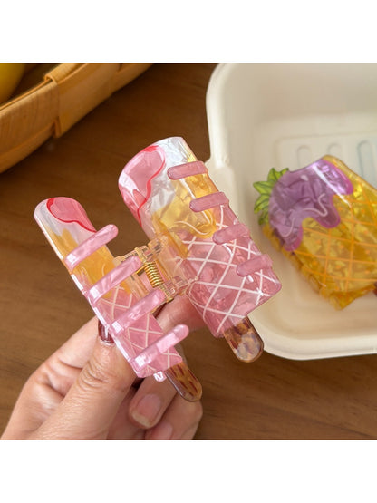 Beau - Cartoon Popsicle Fruit Acrylic Claw Clip