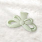Beau - Matte Bow Design Plastic Alloy Claw Clip