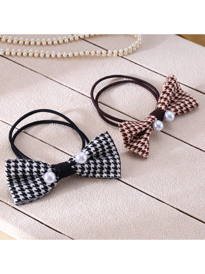 Gifty - Waffle Patterned Bow Hair Tie