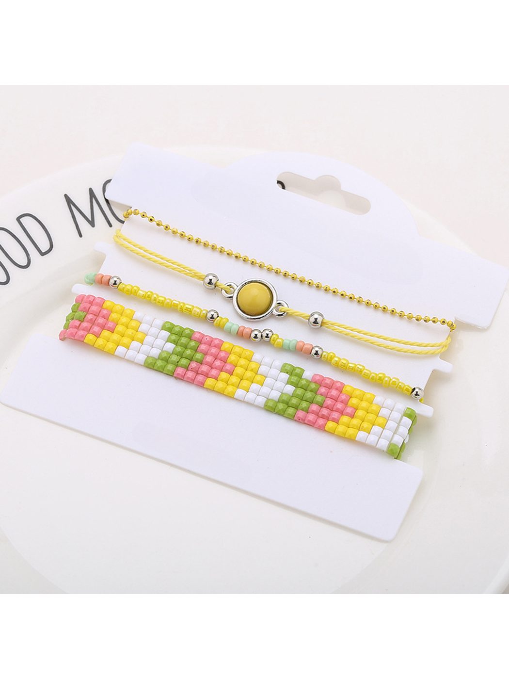 Lovra - Bohemian Beaded Wide Braid Bracelet