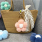 Keypus - Flower Pompom Bag Charm Keychain