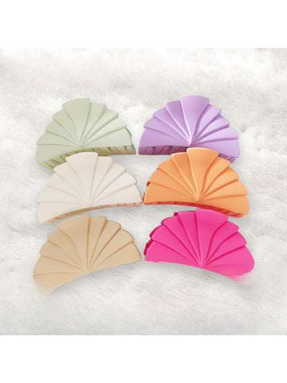Beau - Modern Minimalist 7cm Plastic Fan Shape Claw Clip