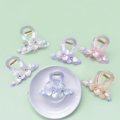 Beau - Floral Pearl Hair Claw Clips