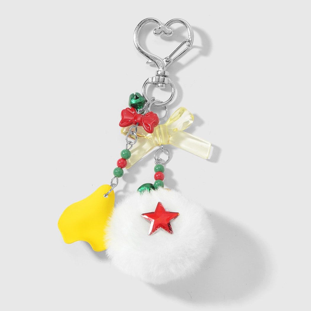 Keypus - Christmas Cute Bell Star Keychain