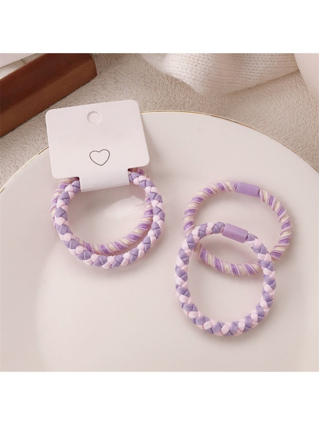 Gifty - Macaron Hair Tie Set (2 Pcs)