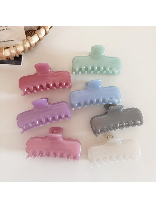 Beau - Glossy Square PC Alloy Hair Claw Clip