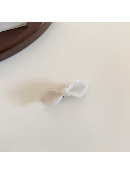 Beau - Marbled Bow Acetate Fiber Hair Clip