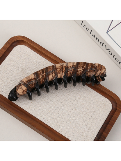 Beau - Minimal Striped Plaid Banana Clip