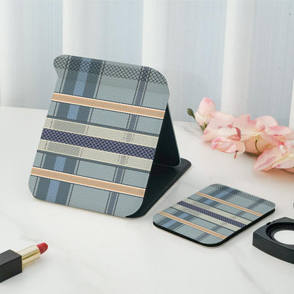 Mirroray - Plaid Pattern Folding Touch-Up Makeup Mirror