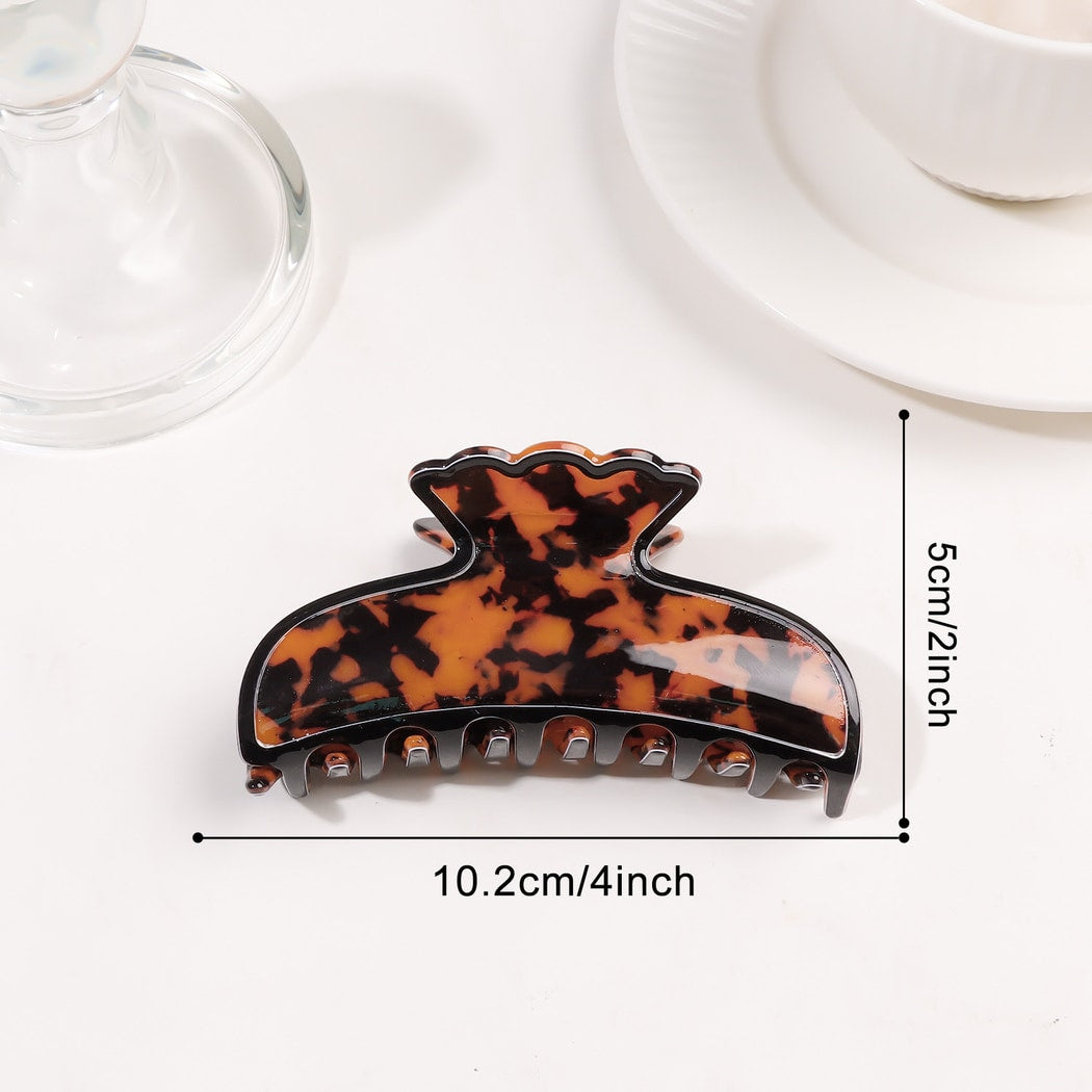 Beau - Textured Pattern Curved Claw Clip
