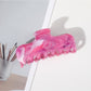 Beau - Marble Swirl Flat Plastic Hair Claw Clip