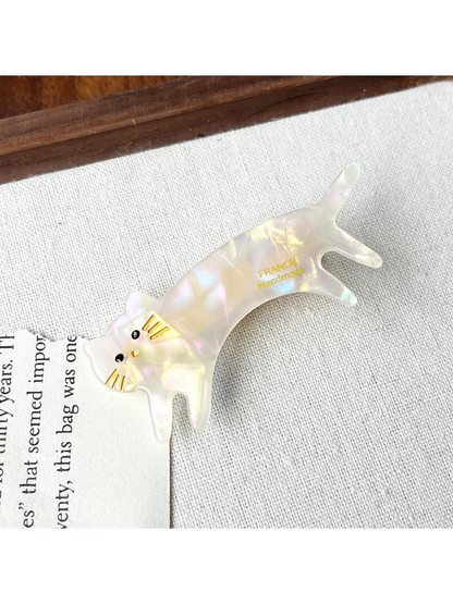 Beau - Modern Minimal Cat Acetate Duckbill Hair Clip