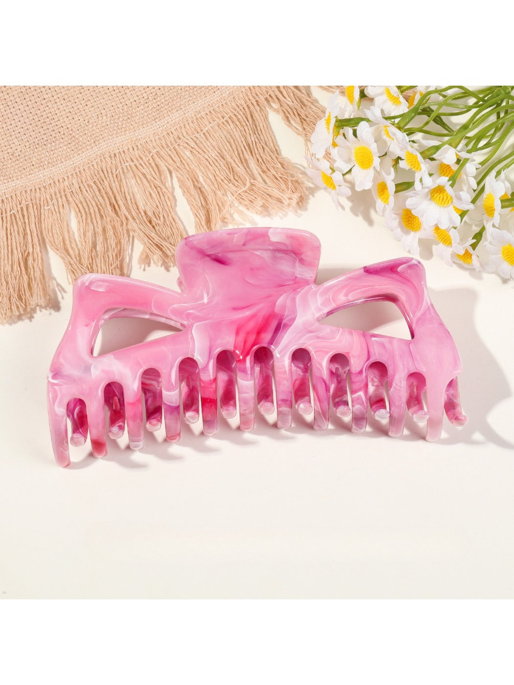 Beau - Elegant Marble-Patterned Shark Hairpin