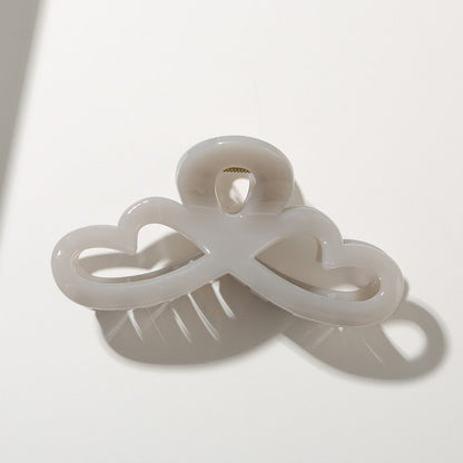 Beau - Double Heart Hollow Openwork PS Claw Clip