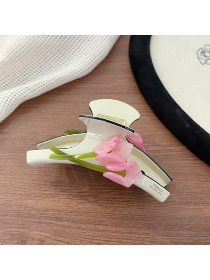 Beau - Fashion Lily Pattern Acetate Hair Clip