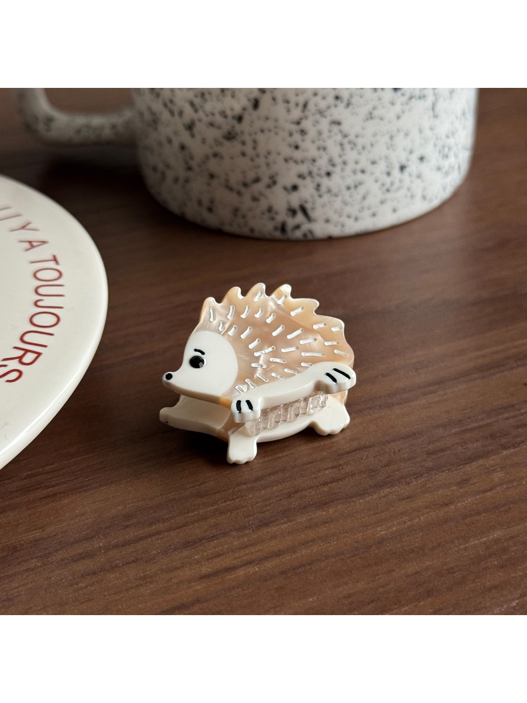 Beau - Cartoon Hedgehog Acetate Side Claw Clip