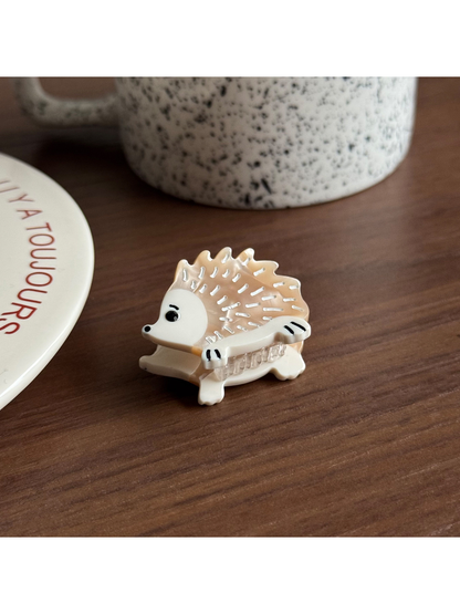 Beau - Cartoon Hedgehog Acetate Side Claw Clip