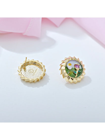 Earedge - Vintage Floral Stud Earrings