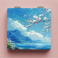 Mirroray - Scenic Floral Compact PU Glass Mirror