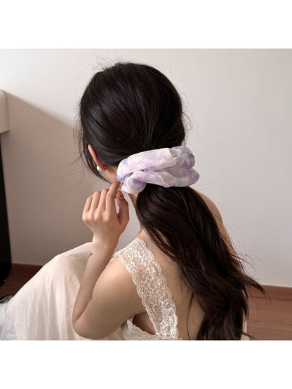 Gifty - Watercolor Mesh High Elastic Round Scrunchie