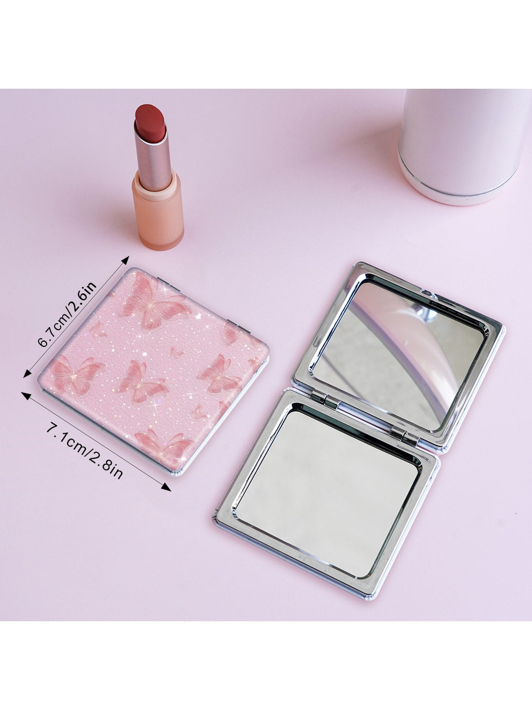 Mirroray - Butterfly Print Portable Folding Makeup Mirror