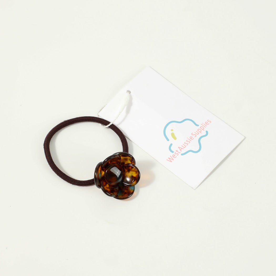 Gifty - Acetate Flower Hair Tie for High Ponytail Bun