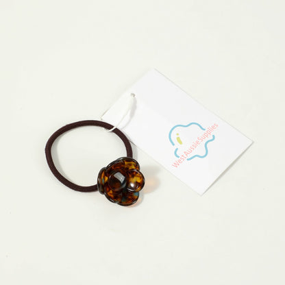 Gifty - Acetate Flower Hair Tie for High Ponytail Bun