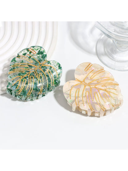 Beau - Vine Leaf Shaped Acetate Hair Clip