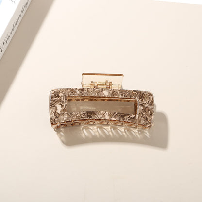 Beau - Geometric Acetate Hollow Wave Claw Hair Clip