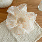 Gifty - Sheer Polka Dot Mesh Look Polyester Scrunchie