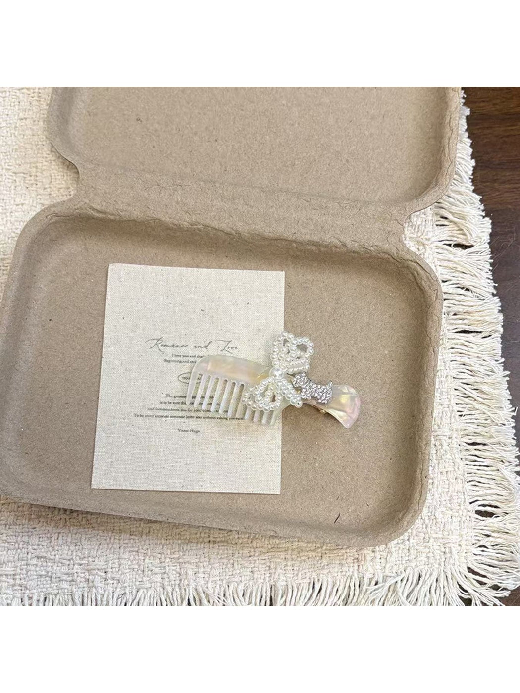 Beau - Alloy and Plastic Bow Duckbill Hair Clip