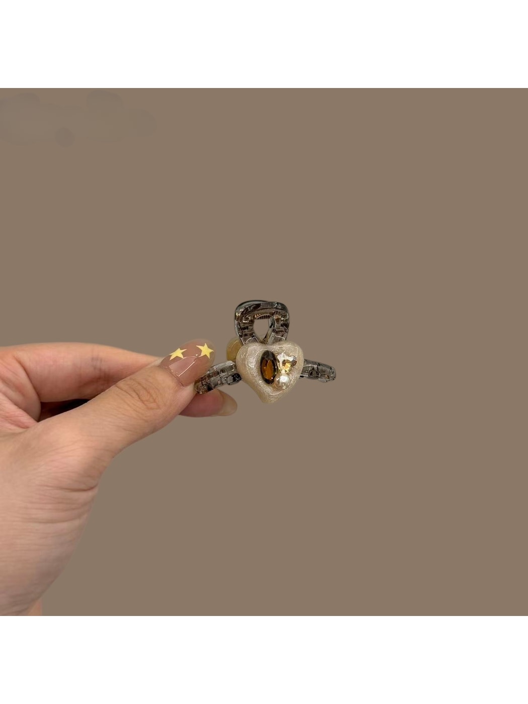 Beau - Sweet Heart Shaped Bangs and Side Hair Claw Clip